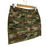 Forever 21 Camo Denim Mini frayed hem Skirt Medium Photo 3