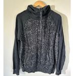 Garage hoodie womens size M grey blue knit front cowl neck Photo 0