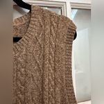 Anthropologie Current Air Cable-Knit Midi Brown Sweater Dress Plus Size 2X Photo 3