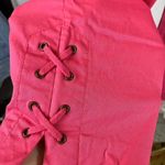 Talbots Petites Pink Cotton Blend Ankle Pants with Lace Up Detail Size 6P Photo 5