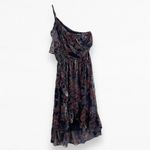 Adelyn Rae  Angie Dress One Shoulder Velvet Floral Ruffle XS New With Tags Photo 10