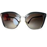 Prada Brown & Pale Gold Gradient Cat Eye Sunglasses SPR56T Photo 13