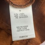 Evereve Alexa Double Breasted Linen Blend Blazer Burnt Orange Size Small Photo 7