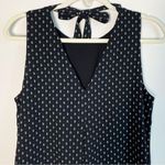H&M NWT  Navy Sleeveless Printed V-Neck Dress Black White Tie Back Size 6 Photo 2