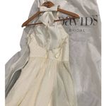 David's Bridal Davids bridals Galina halter ivory tie back wedding dress *needs dry cleaning* Photo 12