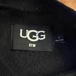 UGG  Madeline Fuzzy Logo Black Crewneck, cropped sleeve, Women’s Sz Small Photo 2
