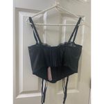 Savage X Fenty Black Bustier Rihanna Renaissance Rose Corset Caviar Size XL Photo 6