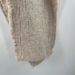 FRAAS The Scarf Company Wool Blend Fringe Oatmeal Cozy Textured Grid Winter White Photo 6
