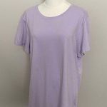 Life is Good Tee Shirt Top 100% Cotton Short Sleeve Travel Beach Lavender Purple Photo 0