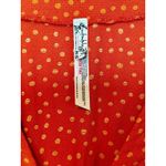 Free People Intimately Makin’ Wave Bodysuit S Orange Polka Dots Deep V-Neck Boho Photo 3