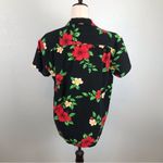 Vintage Royal Hawaiian Creations red Hibiscus button down shirt M Black Size M Photo 2
