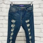 Bamboo  Jeans Skinny High Rise Jeans Distressed Stretch Medium Wash Women’s 11/26 Photo 4