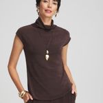 Chico's NWT 2 Piece Matching Travelers Set - Pants & Mock Neck Top Cocoa XL Photo 1