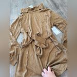 Stitchdrop Elegant Tan Long Sleeve Dress Brown Size XL Photo 8