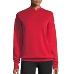 Helmut Lang  Distressed Garment-Dyed Split-Neck Red Cotton Sweatshirt XS Photo 9