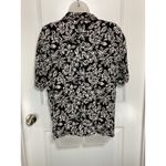 Notations Woman Black White Floral Button Up Shirt Top Plus 3X Resort Casual Photo 4