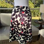 Talbots  Black and White Floral A-Line Skirt - Size 8 Photo 2