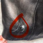 Andrew Marc  black leather belted jacket coat with zipper woman size large Photo 9