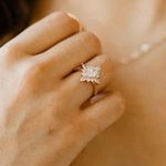 Gorgeous Vintage Cluster Ring, Oval, Marquise & Round Cut New size 9 women’s Gold Photo 4