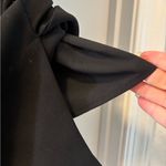 Vince  Black V-Neck Blouse Satin Neck Tunic Top Size XS Oversized Sleeveless Photo 5