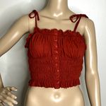 Urban Outfitters  Smocked Ruffle Crop Top Photo 7