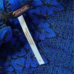 Free People  Simone Blue Crochet Mini Dress With Lace Bell Sleeves Size Small Photo 12