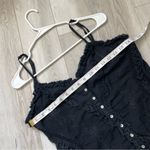 ZARA Ruffle Tank Top embroidered floral sheer crop womens Black (large) coquette Photo 2