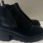 Catherine Malandrino  Black‎ Chunky Platform Boots Y2K 90s Style Size 8 Photo 0