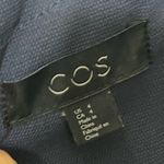 COS  Navy Layered Midi Dress Size 4 Minimalist Modern Workwear Photo 8