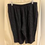 Notations  Size 1x Black Textured High Waisted Wide Leg Capris Photo 7