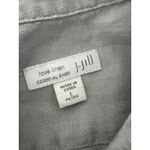J. Jill Love Linen Essential Shirt Size L Gray Lightweight Lagenlook Coastal Size L Photo 4