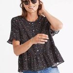 Madewell  • Studio Ruffle-Hem Top in Starry Night Photo 0
