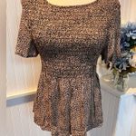 Urban Romantics Pink & Black Animal Print Babydoll Top- Size Small Photo 2