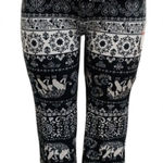 Planet Gold  Monochrome Patterned Flare Leggings Photo 0