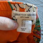 Christian Sirano Jungle Print Cotton Ruffle Mini Skirt Women's XL Orange Photo 2