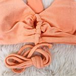 l*space L* Dax Terry Bikini Top Cabana Bitsy Cut Cheeky Bottom Peach Size Small New Photo 8