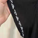 Anthropologie  Black and White Embroidered Flutter Sleeve Blouse Photo 2