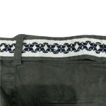 Boundless North Cropped Belted Pants‎ with Lace Up and Beading Detail Size 28 Green Photo 9