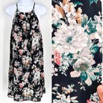 TCEC Women’s Floral Knee Length Halter Dress Size Large Dark Romantic Whimsical Photo 1