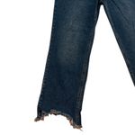 Free People We The Free Maggie Dark Wash Mid-Rise Straight-Leg Raw Hem Jeans Size 28 Photo 4