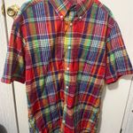 Orvis Men’s  Medium Short Sleeve Colorful Plaid Shirt Photo 0
