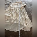 KIRUNDO Boho Chic Layer Sleeveless Mock Neck Neutral Cream Dress Sz M EUC Size M Photo 7