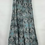 Earthbound  Trading Co S Blue White Paisley Flared Leg Pants Womens Wide Photo 0