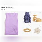 J.Crew NWT Jackie Shell Cotton Sweater Vest Lilac Purple M holes in left seam Photo 4