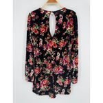 Show Me Your Mumu  Kelsey Romper Womens Medium Black Floral Velvet Boho Party Photo 6