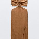 ZARA Cut Out Buckled Halter Dress Photo 3