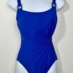 MiracleSuit  Lisa Jane Electric Blue One Piece Swim Size 8 Swimsuit Photo 0