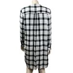 Gap B&W Plaid Flannel Button Front Shirt Dress Photo 2