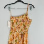 Billabong  Warmer Days Maxi Dress XS‎ Floral Smocked Bodice One Shoulder Sundress Photo 10