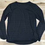 Zyia  Active Black Subtle Striped Long Sleeve Activewear Top Women’s 2XL Plus Photo 2